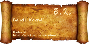 Bandl Kornél névjegykártya