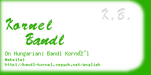 kornel bandl business card